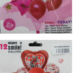 Kit globo corazón 12 pzas 1/1 pz