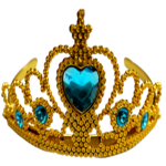 Diadema de princesa piedra de corazón 1/1 pz